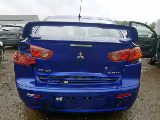 JA3AU26UX8U037087 - 2008 MITSUBISHI LANCER ES BLUE photo 9