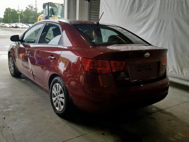 KNAFU4A23C5534863 - 2012 KIA FORTE EX MAROON photo 3