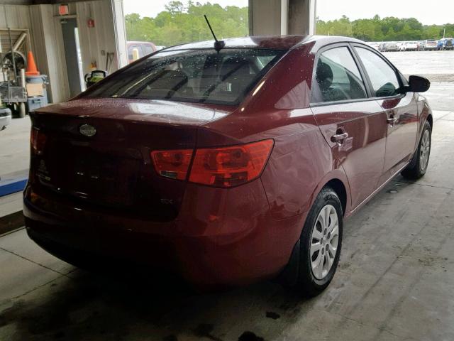 KNAFU4A23C5534863 - 2012 KIA FORTE EX MAROON photo 4