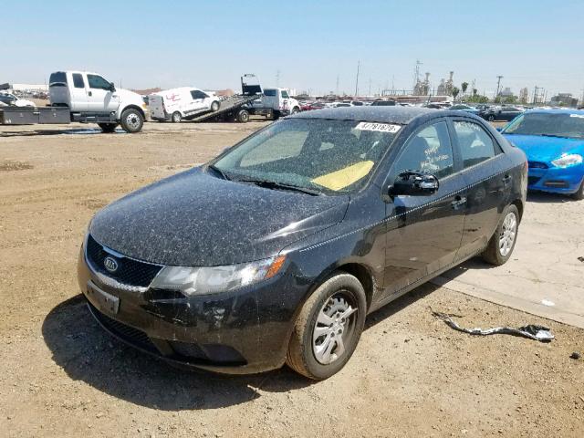 KNAFU4A25A5881334 - 2010 KIA FORTE EX BLACK photo 2