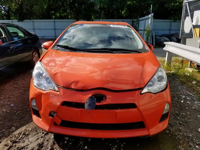 JTDKDTB3XC1007669 - 2012 TOYOTA PRIUS C ORANGE photo 9