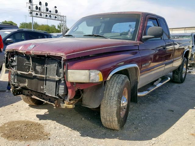 1B7KC23601J274368 - 2001 DODGE RAM 2500 MAROON photo 2