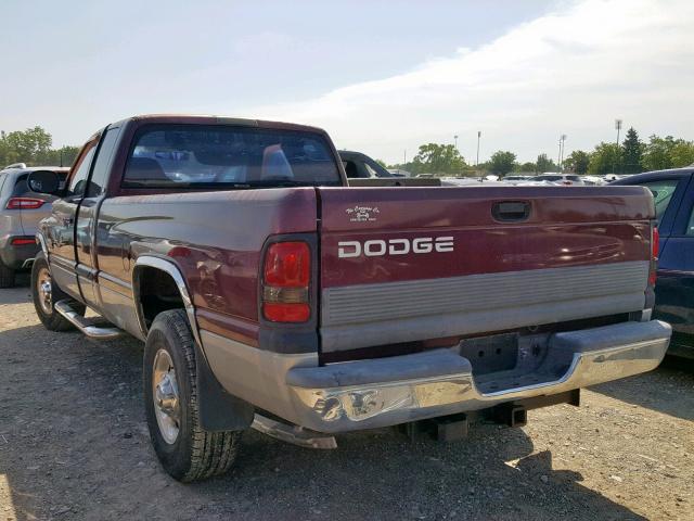 1B7KC23601J274368 - 2001 DODGE RAM 2500 MAROON photo 3