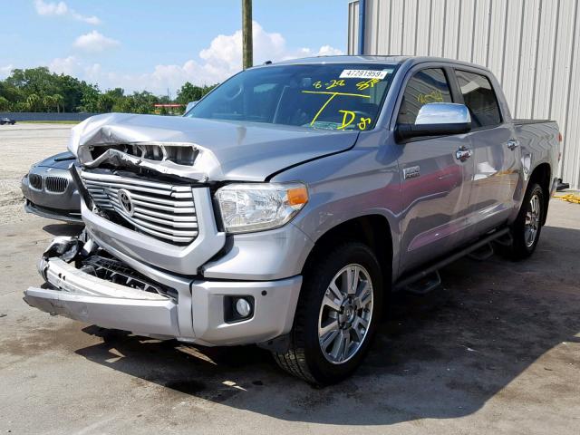 5TFGY5F11FX181226 - 2015 TOYOTA TUNDRA CRE SILVER photo 2