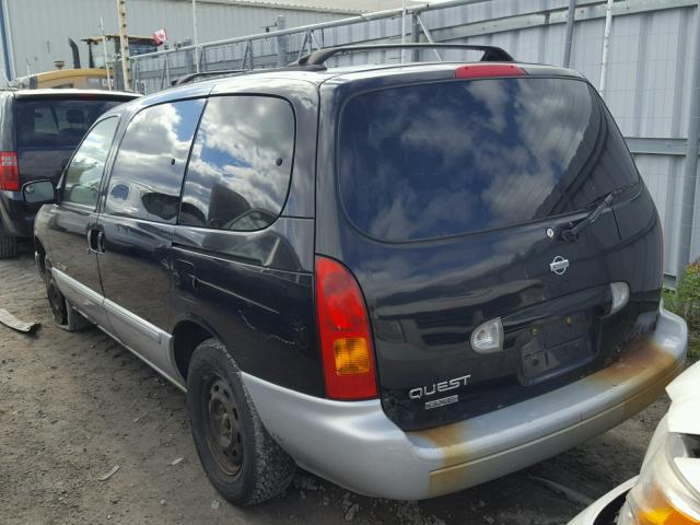 4N2XN11T9XD820060 - 1999 NISSAN QUEST SE BLACK photo 3