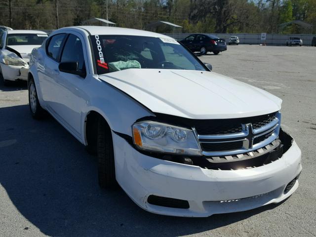 1B3BD4FB5BN608360 - 2011 DODGE AVENGER EX WHITE photo 1