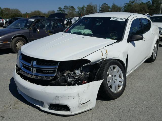 1B3BD4FB5BN608360 - 2011 DODGE AVENGER EX WHITE photo 2