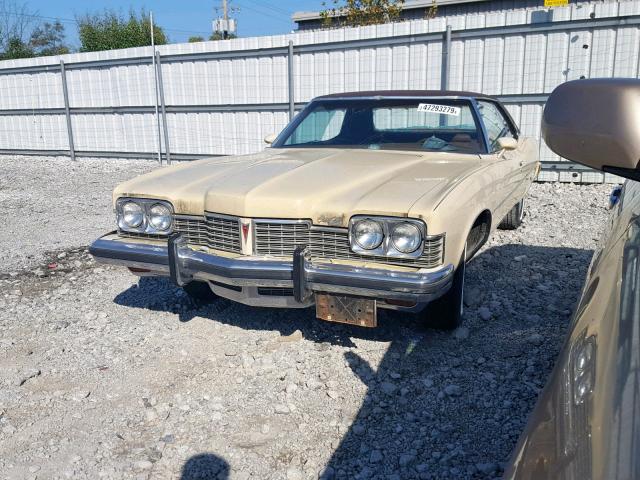 2P47W3X169701 - 1973 PONTIAC GRAND AM YELLOW photo 2