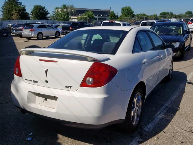 1G2ZH58N674162820 - 2007 PONTIAC G6 GT WHITE photo 4