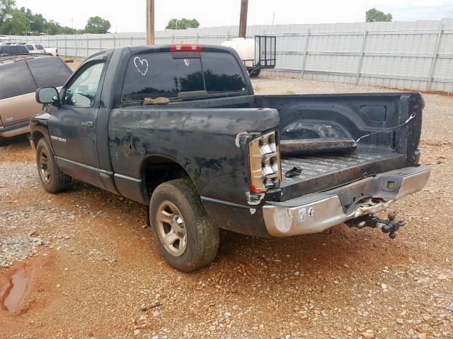 1D7HA16K05J635760 - 2005 DODGE RAM 1500 S BLACK photo 3