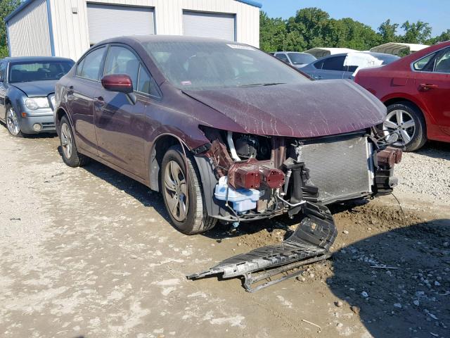 19XFB2F59FE094222 - 2015 HONDA CIVIC LX BURGUNDY photo 1