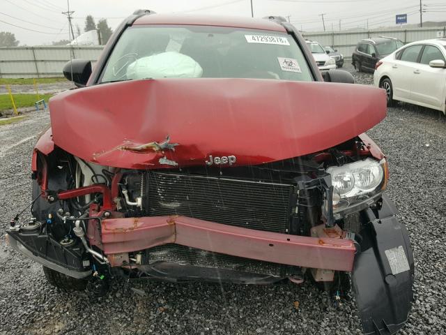 1C4NJDBB9GD556397 - 2016 JEEP COMPASS SP წითელი ფოტო 7