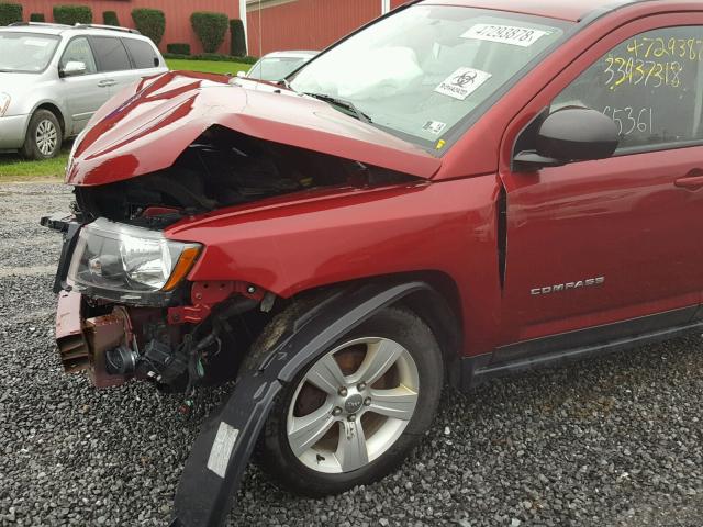 1C4NJDBB9GD556397 - 2016 JEEP COMPASS SP RED photo 9