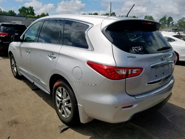 5N1CL0MM4EC512234 - 2014 INFINITI QX60 HYBRI SILVER photo 3