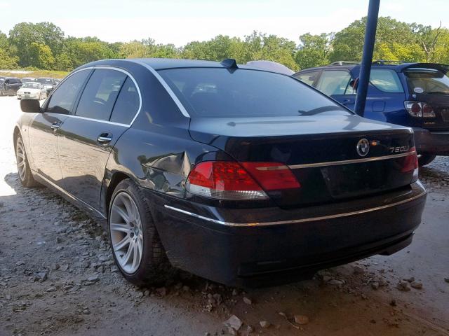 WBAHN83527DT74717 - 2007 BMW 750 BLACK photo 3