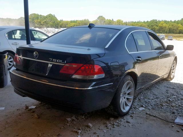 WBAHN83527DT74717 - 2007 BMW 750 BLACK photo 4