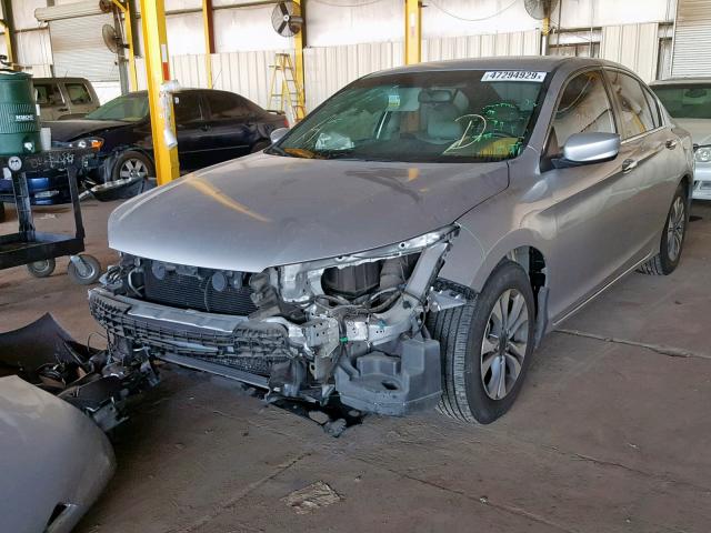 1HGCR2F35FA019163 - 2015 HONDA ACCORD LX SILVER photo 2