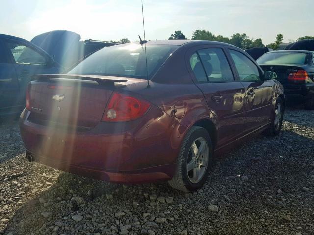 1G1AT58H597186201 - 2009 CHEVROLET COBALT LT RED photo 4