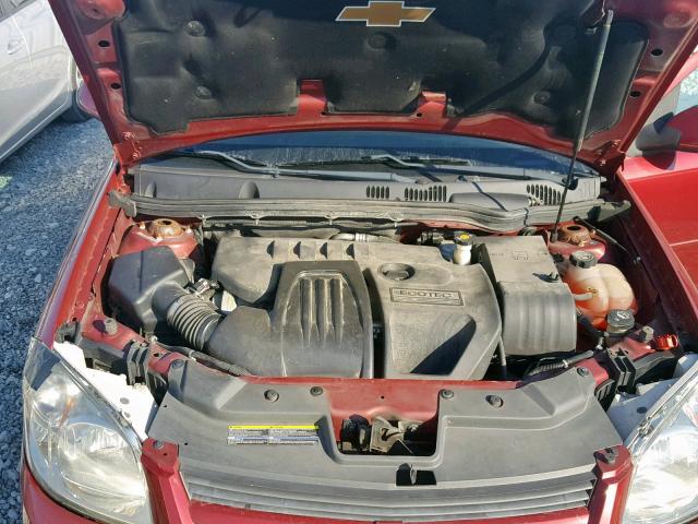 1G1AT58H597186201 - 2009 CHEVROLET COBALT LT RED photo 7