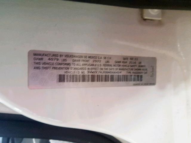 3VW2K7AJ0BM066404 - 2011 VOLKSWAGEN JETTA BASE  照片 10