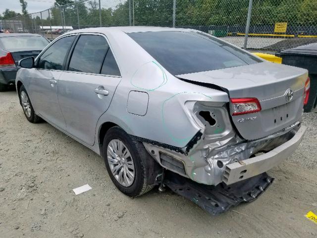 4T1BF1FK3CU029927 - 2012 TOYOTA CAMRY BASE SILVER photo 3