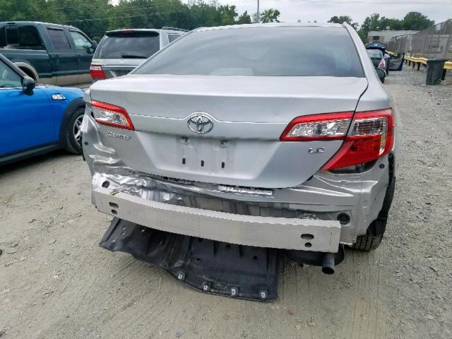 4T1BF1FK3CU029927 - 2012 TOYOTA CAMRY BASE SILVER photo 9