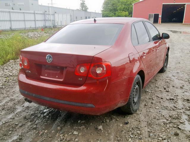 3VWRF31KX7M004598 - 2007 VOLKSWAGEN JETTA 2.5L MAROON photo 4