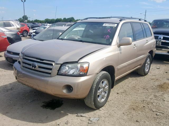 JTEHP21A670208391 - 2007 TOYOTA HIGHLANDER GOLD photo 2