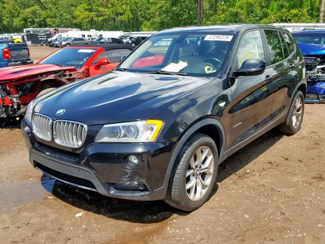 5UXWX7C50DL979639 - 2013 BMW X3 XDRIVE3 BLACK photo 2