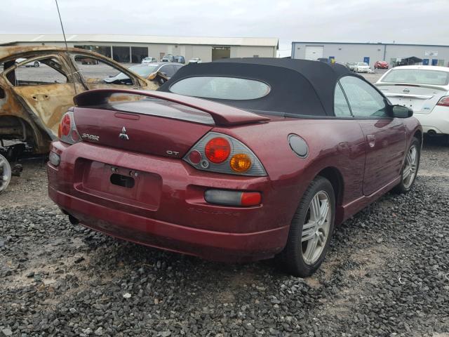 4A3AE55H53E096729 - 2003 MITSUBISHI ECLIPSE SP MAROON photo 4