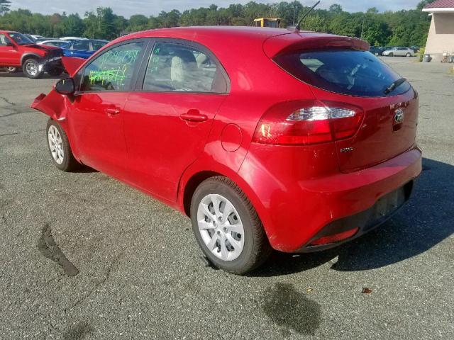 KNADM5A36D6227348 - 2013 KIA RIO LX RED photo 3