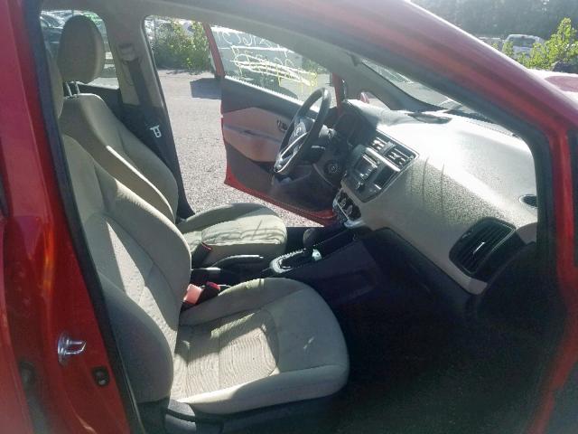 KNADM5A36D6227348 - 2013 KIA RIO LX RED photo 5