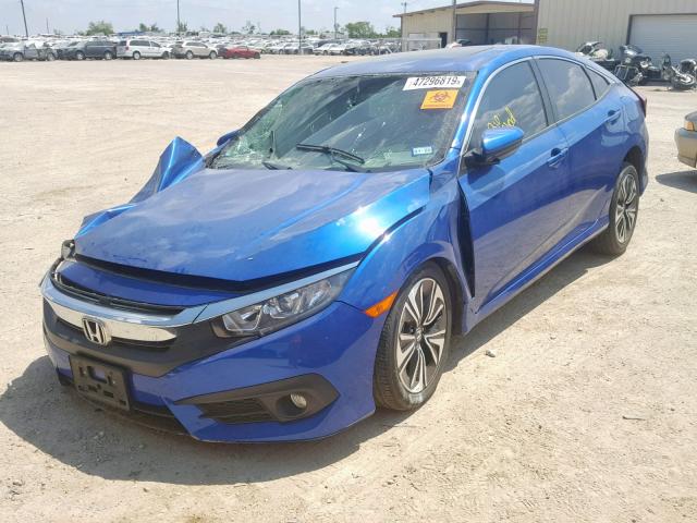 2HGFC1F32HH636856 - 2017 HONDA CIVIC EX BLUE photo 2