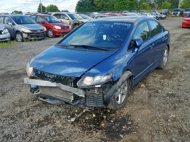 2HGFA1F67AH027574 - 2010 HONDA CIVIC LX-S BLUE photo 2