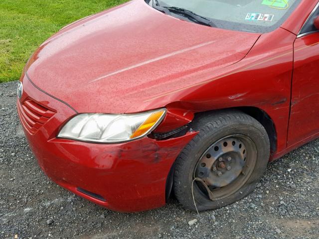 4T1BE46K07U170674 - 2007 TOYOTA CAMRY NEW RED photo 9