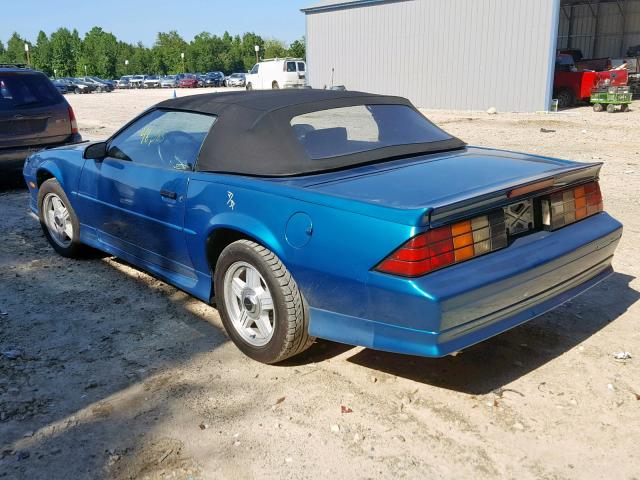 1G1FP33E4ML184368 - 1991 CHEVROLET CAMARO RS TEAL photo 3