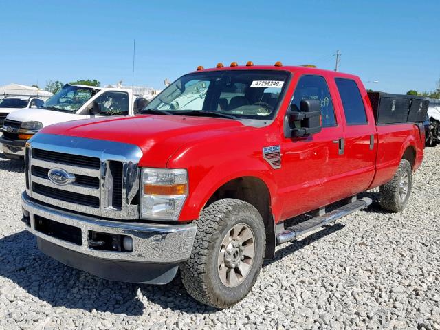 1FTWW31R48EC20411 - 2008 FORD F350 SRW S RED photo 2