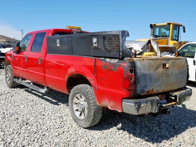 1FTWW31R48EC20411 - 2008 FORD F350 SRW S RED photo 3