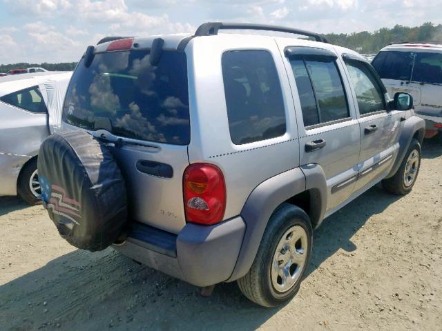 1J4GL48K14W108319 - 2004 JEEP LIBERTY SP SILVER photo 4