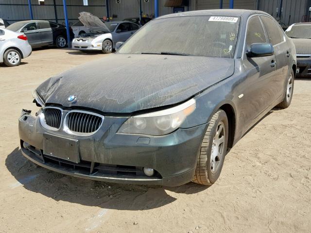 WBANA53544B851801 - 2004 BMW 525 I GREEN photo 2