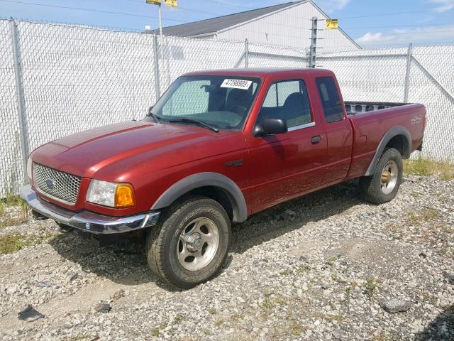 1FTZR15E81TA55917 - 2001 FORD RANGER SUP RED photo 2