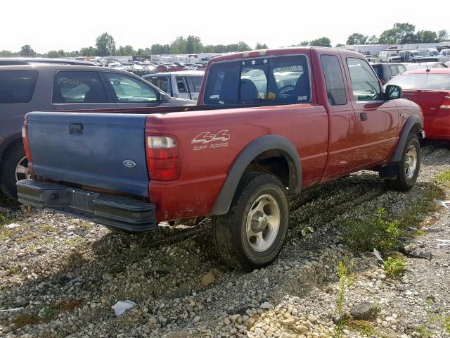 1FTZR15E81TA55917 - 2001 FORD RANGER SUP RED photo 4