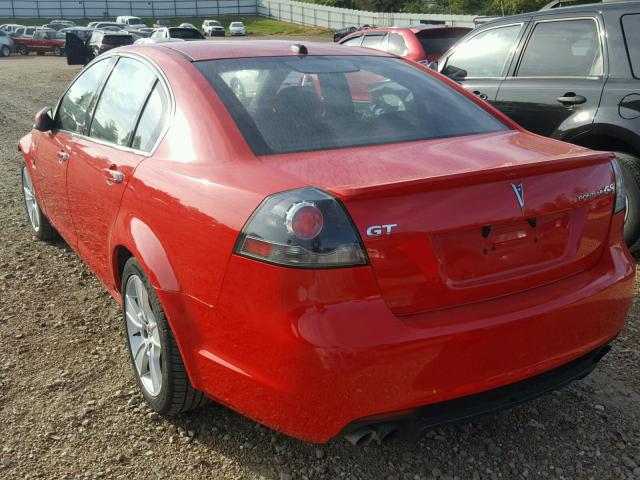 6G2EC57Y38L132256 - 2008 PONTIAC G8 GT RED photo 3