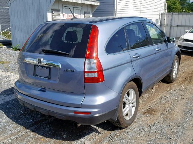 JHLRE4H72BC002919 - 2011 HONDA CR-V EXL BLUE photo 4