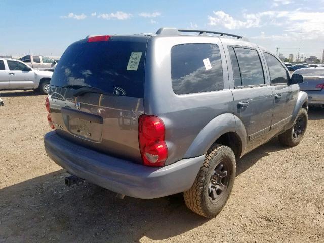 1D4HD38NX5F606311 - 2005 DODGE DURANGO ST GRAY photo 4