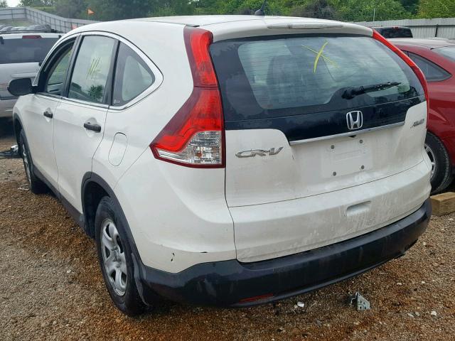 5J6RM4H36CL048021 - 2012 HONDA CR-V LX WHITE photo 3