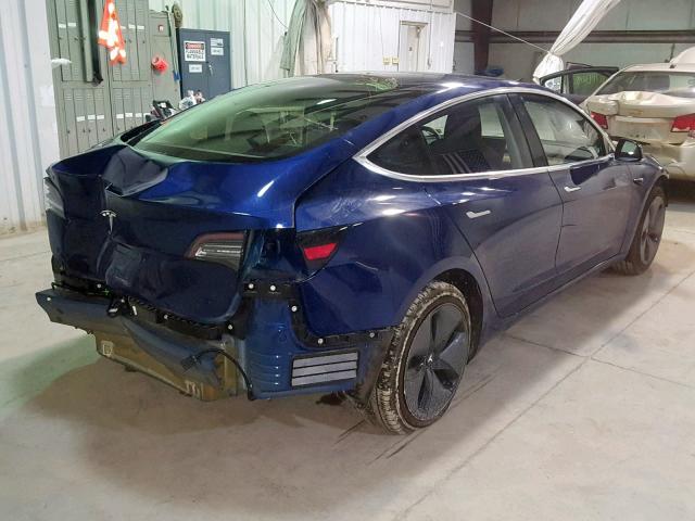 5YJ3E1EB7JF054221 - 2018 TESLA MODEL 3 BLUE photo 4