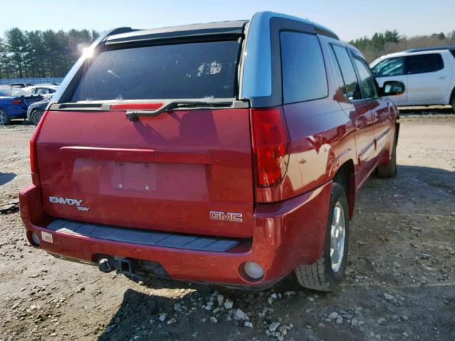 1GKET12P346141956 - 2004 GMC ENVOY XUV RED photo 4