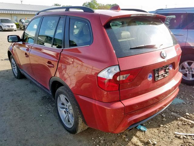 WBXPA93466WG86815 - 2006 BMW X3 3.0I RED photo 3