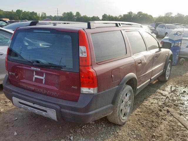 YV4SZ592761231896 - 2006 VOLVO XC70 MAROON photo 4